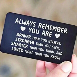 Thin Metal Inspirational Wallet Card